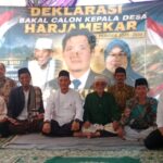 Calon Kepala Desa Harjamekar Kurdi, SH Gelar Deklarasi Pencalonan dan Bagikan Sembako kepada warga