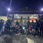 Brimob Den D Dan Polsek Cikarang Utara Amankan Delapan Remaja yang Diamankan Diduga Hendak Tawuran