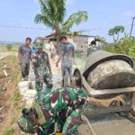 Progres TMMD ke-129 Terus Dikebut, Satgas dan Warga Lanjutkan Pengecoran Jalan di Sasaran 3